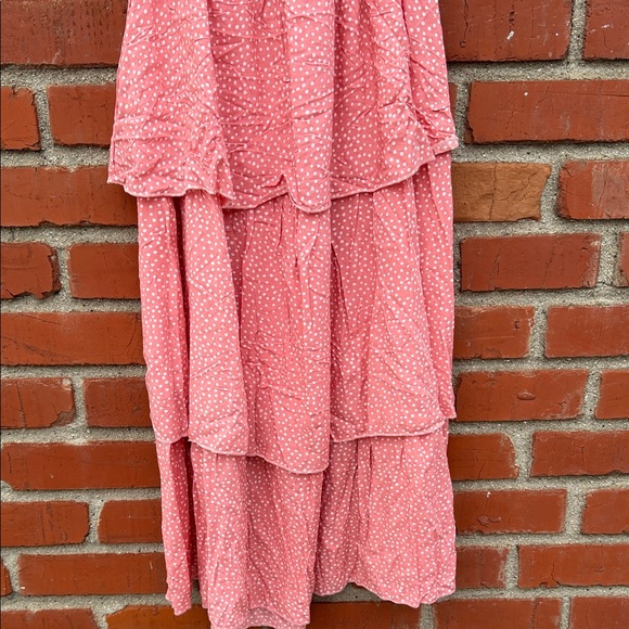 Pink Off-Shoulder Ruffle Dress - Picture 3 of 3